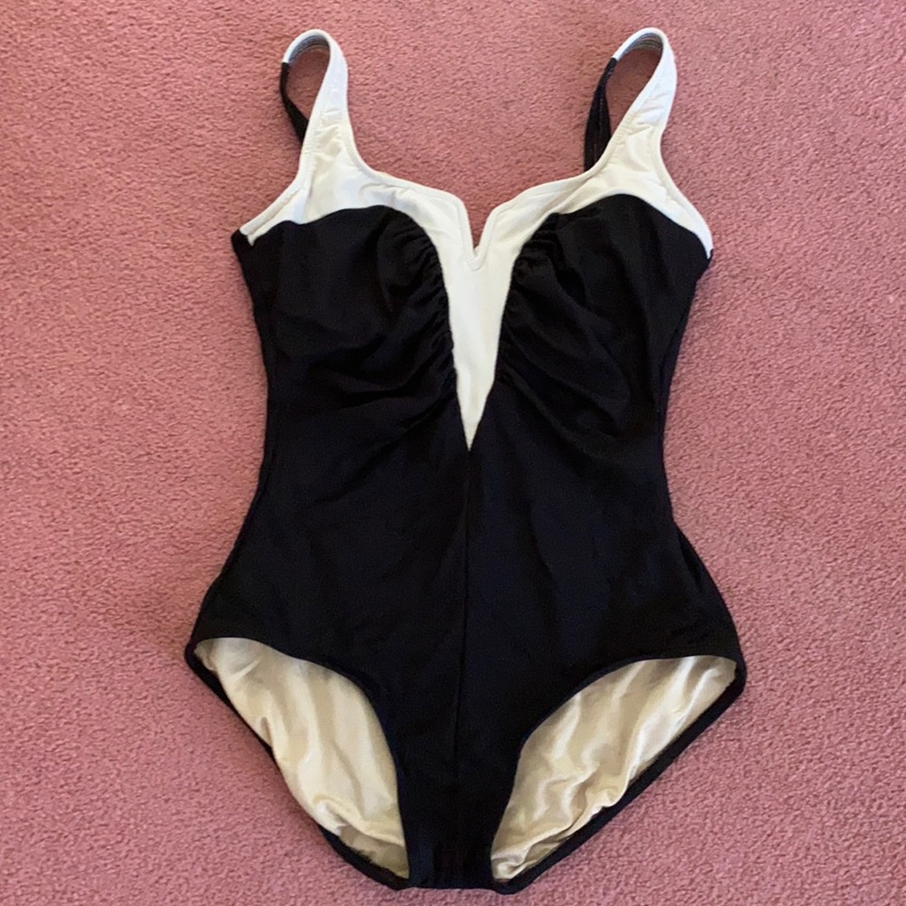 Used black and white bathing suit